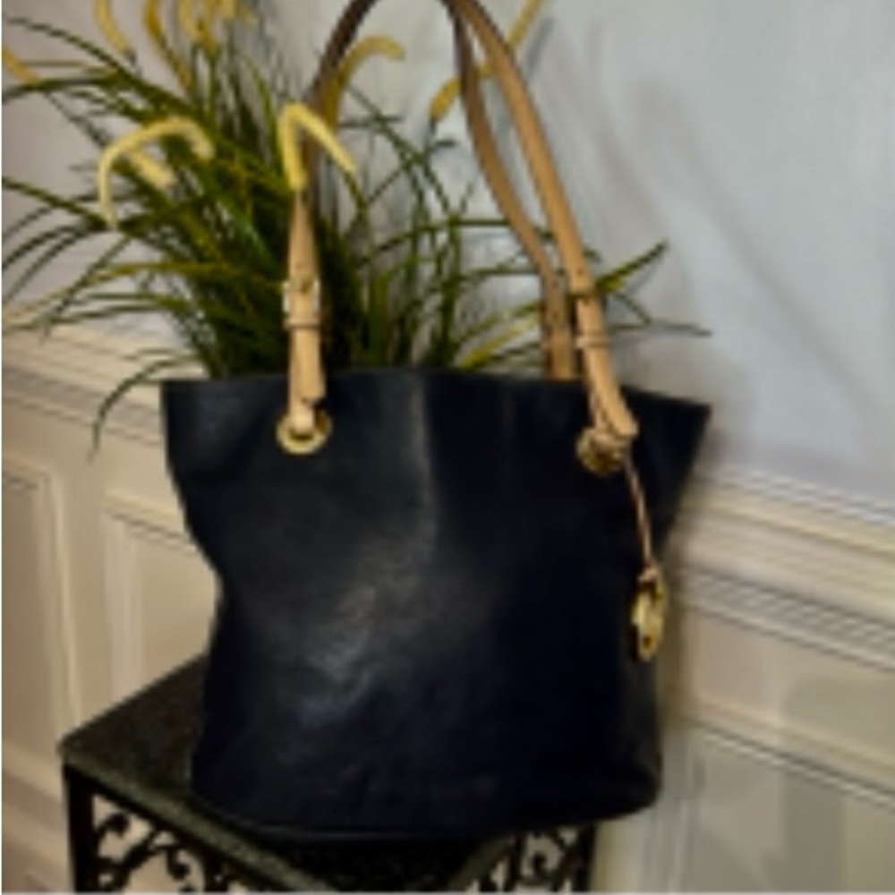 Michael Kors…..Elegant Black and Tan Women's Tote Bag